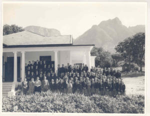 1957 School in front of the Old Homestead